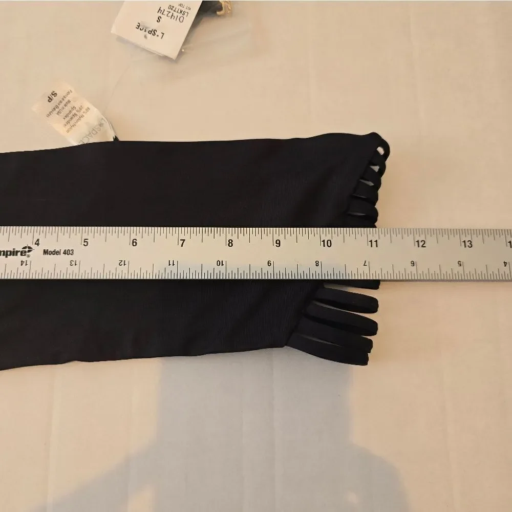 L Space By Monica Wise Bikini Top Bandeau  In Black Size Small